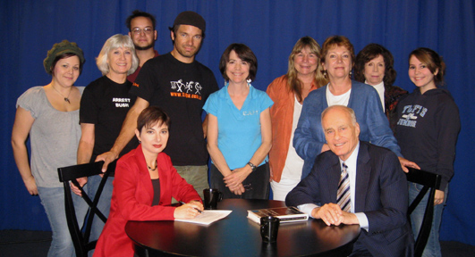 1st row: Janice Markham and Robert Scheer. 2nd row: Conchita Thornton-Marusich, Bozana Belokosa, Gloria Garvin PhD, Michael Durand, Stevi Carroll and HuTcH.