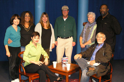 1st row: Janice Markham and Robert Scheer. 2nd row: Conchita Thornton-Marusich, Bozana Belokosa, Gloria Garvin PhD, Michael Durand, Stevi Carroll and HuTcH.